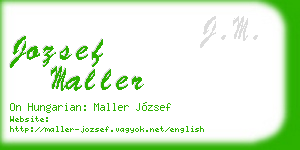 jozsef maller business card