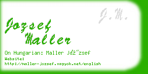 jozsef maller business card